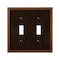 Amerelle Amerelle Metro Aged Bronze 2 gang Die-Cast Metal Toggle Wall Plate 1 pk 77TTDB - alternate 1